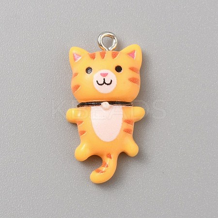 Opaque Resin Cat Pendants X1-CRES-TAC0010-07C-1