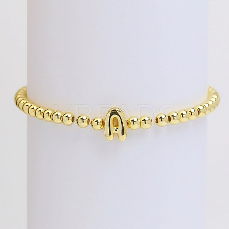 Brass Beaded Stretch Bracelets for Women FS-WG560D0-01-1