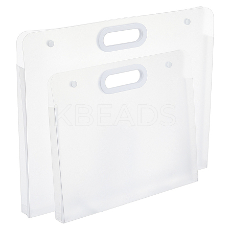 2Pcs 2 Styles PP Plastic Documents Pockets AJEW-FH0005-86A-1