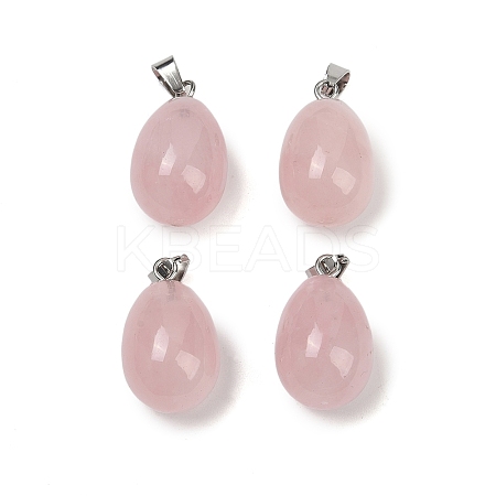 Natural Rose Quartz Pendants G-U018-01P-B-1