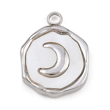 Natural White Shell Pendants STAS-D385-01A-P-1