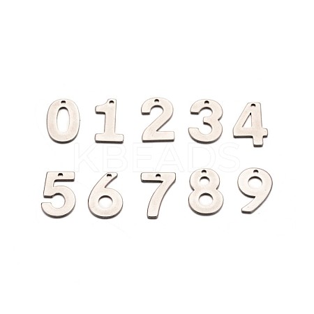 Tarnish Resistant Mixed Number 201 Stainless Steel Charms STAS-N082-05-1