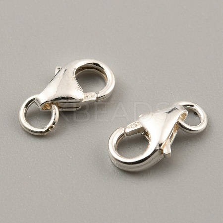 Sterling Silver Lobster Claw Clasp STER-WH0008-12A-S-1