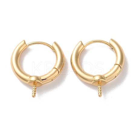 Brass Hoop Earrings Findings KK-B105-03G-02-1