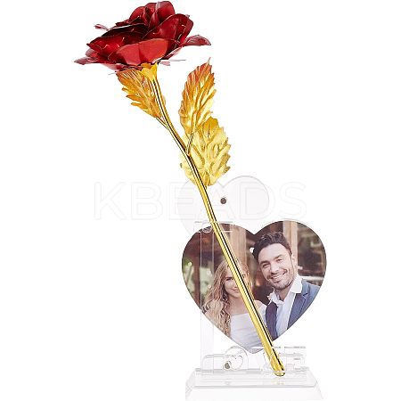 Transparent Acrylic Photo Frame Stands DJEW-WH0018-25-1