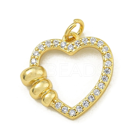 Rack Plating Brass Pave Cubic Zirconia Pendants KK-U029-10G-02-1