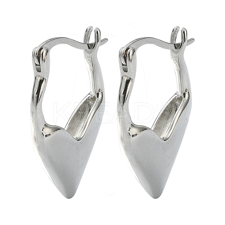 Rack Plating Brass Teardrop Hoop Earrings for Women EJEW-Q780-05P-1