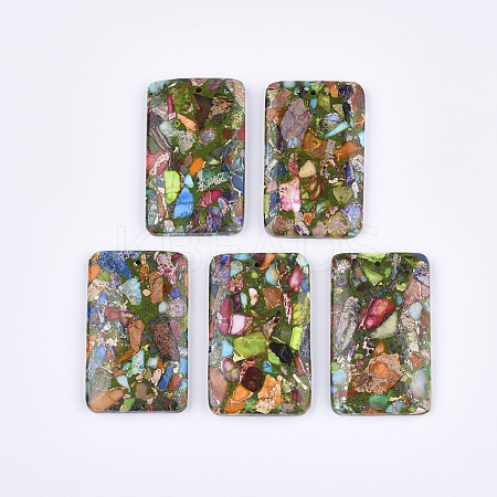 Synthetic Gold Line Regalite/Imperial Jasper/Sea Sediment Jasper Pendants G-S329-047B-1