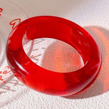 Exaggerated Geometric Shape Resin Bangles for Women FS-WG48DEE-02-1