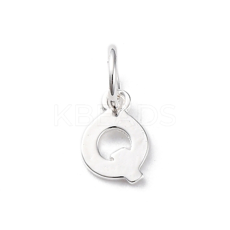 925 Sterling Silver Letter Charms STER-C012-01S-Q-1