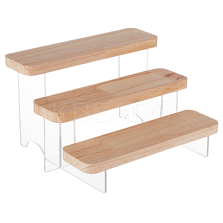 3-Tier Transparent Acrylic  Minifigures Display Risers DIY-WH0410-33A-1