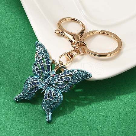 Butterfly Alloy Rhinestone Keychain KEYC-YW00114-05-1