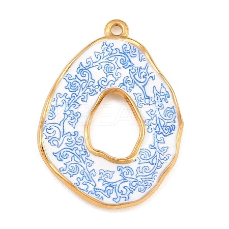 Printed 304 Stainless Steel Pendants SA-CBA7467-05G-02-1