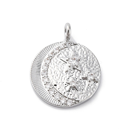 Brass Micro Pave Cubic Zirconia Pendants KK-D360-08P-1
