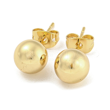 Brass Ear Studs X-EJEW-P261-01C-G-1