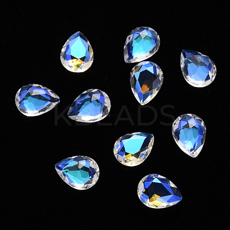 Teardrop Transparent Glass Cabochons MRMJ-T009-138A-1