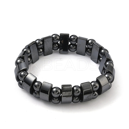 Valentine Day Gifts for Husband Stretchy Magnetic Synthetic Hematite Bracelet IMB005-01-1