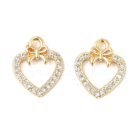 Brass Micro Pave Cubic Zirconia Pendants KK-R219-04G-1