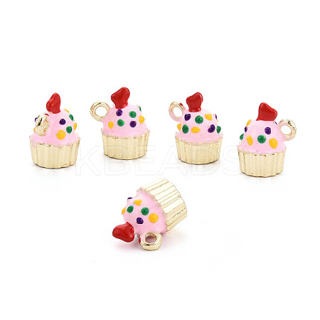 Rack Plating Alloy Enamel Charms PALLOY-N181-26KCG-02-1