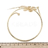Flower & Butterfly Alloy Arm Cuff Bangles for Girl Women LS-AJEW-A063-01C-G-5