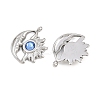 304 Stainless Steel Rhinestone Pendants STAS-Z166-24P-03-2