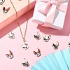 30Pcs 3 Colors Zinc Alloy Enamel Pendants ENAM-CJ0001-73-6