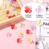 80Pcs 8 Colors Gradient Color Glass Pendants PALLOY-CJ00067-2