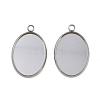 Tarnish Resistant 304 Stainless Steel Pendant Cabochon Settings STAS-G075-21P-01-1