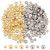 400Pcs 4 Style 304 Stainless Steel Bead Caps STAS-UN0042-70-1