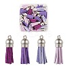 60Pcs 4 Colors Faux Suede Tassel Pendant Decorations FIND-LS0001-04C-1
