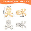 40Pcs 2 Colors 304 Stainless Steel Pendants STAS-UN0030-16-5