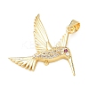 Rack Plating Brass Micro Pave Cubic Zirconia Pendants X-KK-E072-23G-2