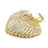 Rack Plating Brass Micro Pave Clear Cubic Zirconia Pendants KK-C047-12G-2