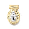 Religion Theme Brass Hammered Pendants KK-V010-09GP-03-1