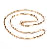 Ion Plating(IP) 304 Stainless Steel Box Chain Necklaces STAS-O053-27G-1