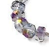 Transparent Electroplate Glass Beads Strands EGLA-P062-01A-HR02-3
