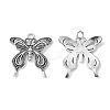 Tibetan Style Alloy Butterfly Pendants TIBEP-3945-AS-RS-1