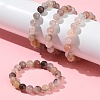 10MM Natural Quartz Round Beaded Stretch Bracelets for Women BJEW-G756-02A-3