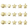 15Pcs 5 Styles Rack Plating Alloy Beads FIND-YW0006-09-1