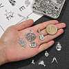 100Pcs 10 Styles Tibetan Style Alloy Pendants TIBEP-CJ0001-96-4