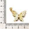 Rack Plating Brass Micro Pave Cubic Zirconia Enamel Pendants KK-L226-003G-03-3
