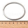 Frosted 304 Stainless Steel Hinged Bangles BJEW-H644-09P-5
