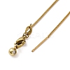 Ion Plaing(IP) 304 Stainless Round Snake Chain Necklaces NJEW-Q003-01G-2