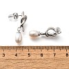 304 Stainless Steel knot Stud Earrings EJEW-C133-02P-3