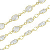 Rack Plating Brass Chains Micro Pave Cubic Zirconia AJEW-Q150-07G-05-1