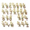 26Pcs Brass Micro Pave Cubic Zirconia Pendants KK-R218-09G-1