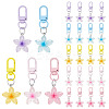 25Pcs 5 Colors Resin Pendant Keychains HJEW-ME0001-11-1