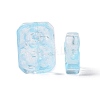 Transparent Spray Painted Glass Beads GLAA-I050-08D-3