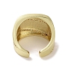 Brass Micro Pave Cubic Zirconia Open Cuff Ring RJEW-K256-52G-3