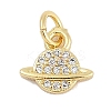 Brass Micro Pave Cubic Zirconia Pendants KK-Q028-31G-1